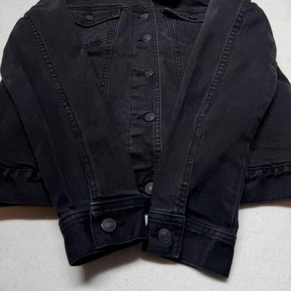 PacSun Sherpa Lined Denim Trucker Jacket Faux Shearling Black Adult Medium - Picture 9 of 13